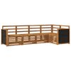 vidaXL Outdoor Sofa Set 4 pcs Natural Solid Acacia Wood