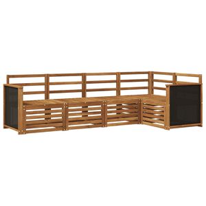 vidaXL Outdoor Sofa Set 4 pcs Natural Solid Acacia Wood