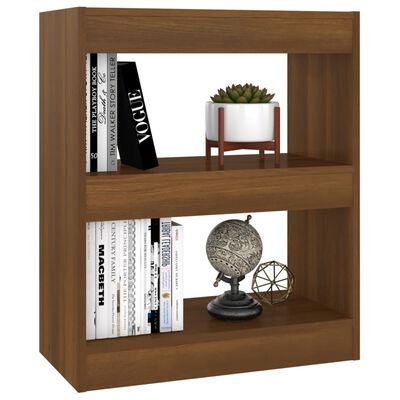 vidaXL Book Cabinet/Room Divider Brown Oak 60x30x72 cm