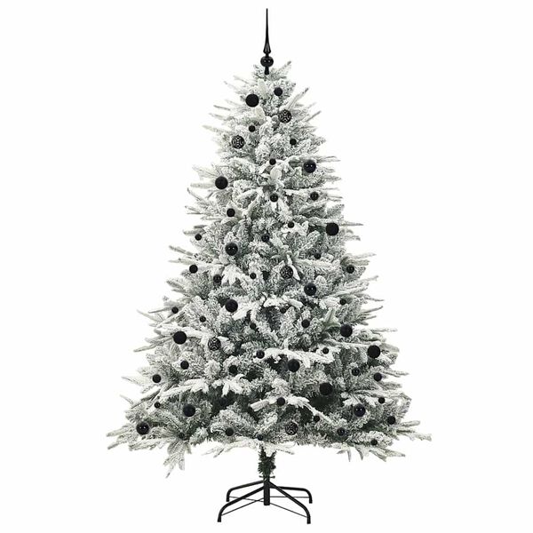 vidaXL Artificial Pre-lit Christmas Tree with Ball Set Green 240 cm