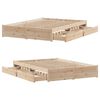 vidaXL Bed Frame without Mattress 150x200 cm King Size Solid Wood Pine