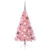 vidaXL Artificial Pre-lit Christmas Tree with 150 LEDs Pink 120 cm PVC
