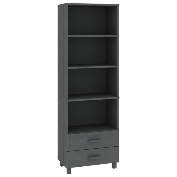 vidaXL Highboard HAMAR Dark Grey 60x35x180 cm Solid Wood Pine