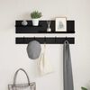 vidaXL Wall-Mounted Coat Rack with Shelf Black Oak 90 x 15 x 36 cm