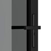 vidaXL Interior Door 83x201.5 cm Black ESG Glass and Aluminium