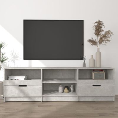 vidaXL TV Cabinet Concrete Grey 150x33.5x45 cm Engineered Wood