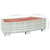 vidaXL Spa Step Light Grey Poly Rattan 92x45x25 cm
