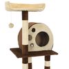 vidaXL Cat Tree with Sisal Scratching Posts 127 cm Beige and Brown
