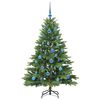 vidaXL Artificial Christmas Tree with 150 LEDs Green 150 cm PE and PVC