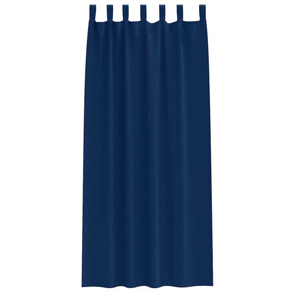 vidaXL Blackout Curtains with Rings 2 pcs Dark Blue 245 x 140 cm