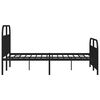 vidaXL Metal Bed Frame without Mattress with Footboard Black 150x200cm