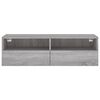 vidaXL TV Wall Cabinet Grey Sonoma 100x30x30 cm Engineered Wood