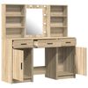 vidaXL Dressing Table Set with Drawer 3 pcs Sonoma Oak Engineered Wood