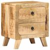 vidaXL Bedside Cabinet 2 pcs 40x32x46 cm Solid Wood Rough Mango