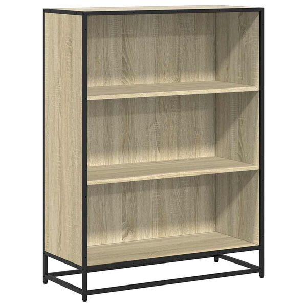 vidaXL Book Cabinet Sonoma Oak 80.5x35x107.5 cm Engineered Wood