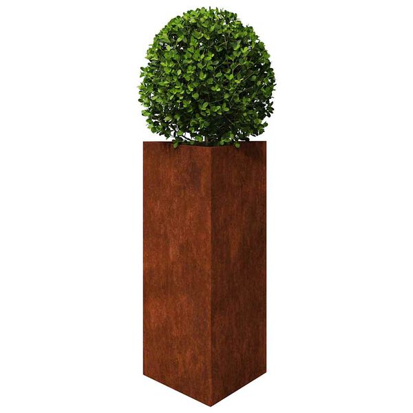 vidaXL Garden Planters 2 pcs Triangular 40x40x75 cm Weathering Steel