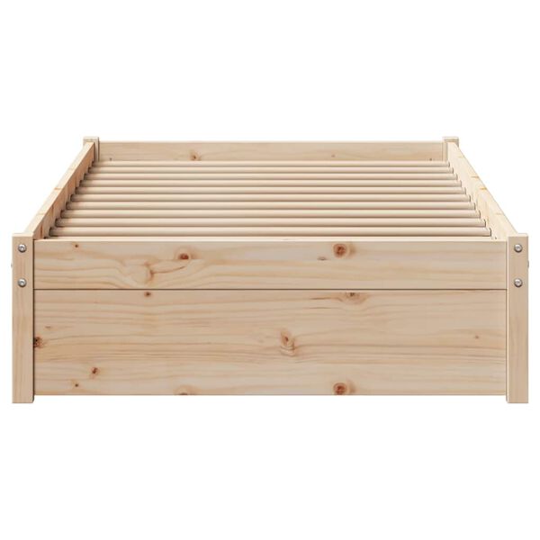 vidaXL Bed Frame without Mattress 90x190 cm Single Solid Wood Pine