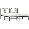 vidaXL Metal Bed Frame without Mattress with Headboard Black 183x213cm