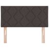 vidaXL Headboard with LED Strip Lights Adjustable Brown 100 cm Fabric