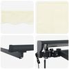 vidaXL Retractable Awning Cream 350 x 250 cm Polyester and Aluminium