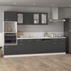 vidaXL Dishwasher Panel Lyon Grey 45x3x67 cm Engineered Wood