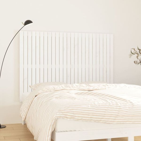 vidaXL Wall Headboard White 159.5x3x110 cm Solid Wood Pine
