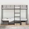 vidaXL Bunk Bed without Mattress Black 90x200 cm Steel