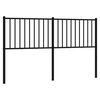 vidaXL Metal Replace Headboard Black 160 cm