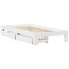 vidaXL Bed Frame without Mattress White 75x190 cm Small Single Solid Wood Pine