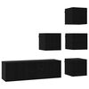 vidaXL TV Cabinet Set 5 pcs Black Oak Engineered Wood