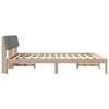 vidaXL Bed frame Brown and light grey 180 x 200 cm Solid pine wood