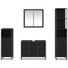 vidaXL Bathroom Furniture Set 4 pcs Black Oak Engineered Wood