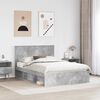 vidaXL Bed Frame Concerte Grey 135 x 190 cm Solid Pine Wood