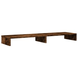vidaXL Monitor Stand Smoked Oak 100x27x10 cm Engineered Wood