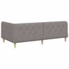 vidaXL Corner Bed Frame with Headboard Taupe 100 x 200 cm Fabric