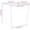 vidaXL Garden Planters 50x50x50 cm 2 pcs Stainless Steel