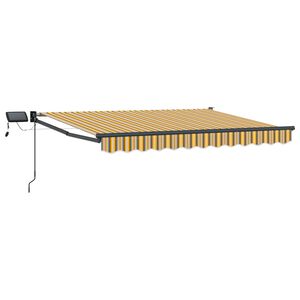 vidaXL Manual Retractable Awning with LEDs 2.5 x 2 m