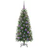 vidaXL Artificial Christmas Tree with 150 LEDs Green 120 cm PE and PVC