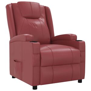 vidaXL Recliner Chair Wine Red Faux Leather