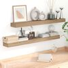 vidaXL Wall Shelves 2 pcs 110x15x4 cm Solid Wood Teak