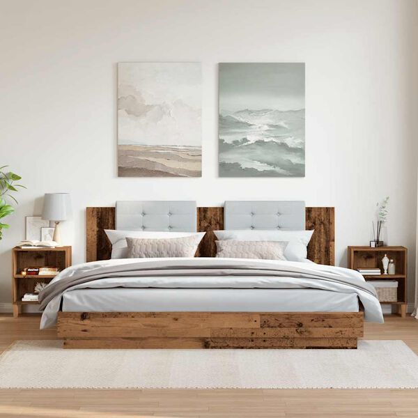 vidaXL Bedside Cabinets 2 pcs Old Wood 40x30x50 cm Engineered Wood