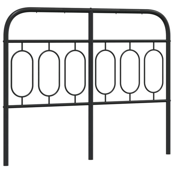vidaXL Metal Replace Headboard Black 120 cm