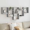 vidaXL Wall Shelf Concrete Grey 159x18x66 cm Engineered Wood