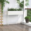 vidaXL Raised Garden Planter White 100 x 26 x 82 cm Steel