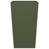 vidaXL Garden Planter Olive Green 45x45x75 cm Steel