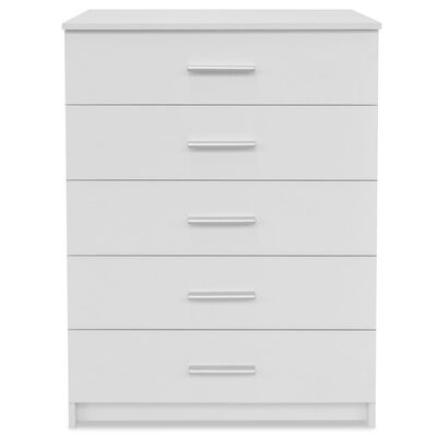 vidaXL Storage Cabinet Engineered Wood 71x35x106 cm White
