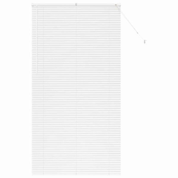vidaXL Window Blind with Curtains Manual White Aluminium