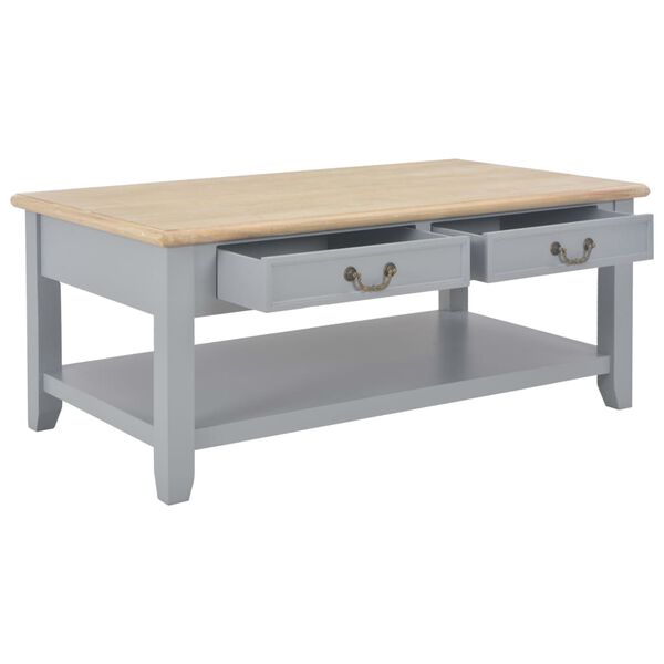 vidaXL Coffee Table Grey 100x55x40 cm Wood
