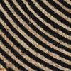 vidaXL Handmade Rug Jute with Spiral Design Black 150 cm