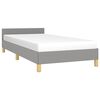 vidaXL Bed Frame without Mattress Light Grey 90x190cm Single Fabric